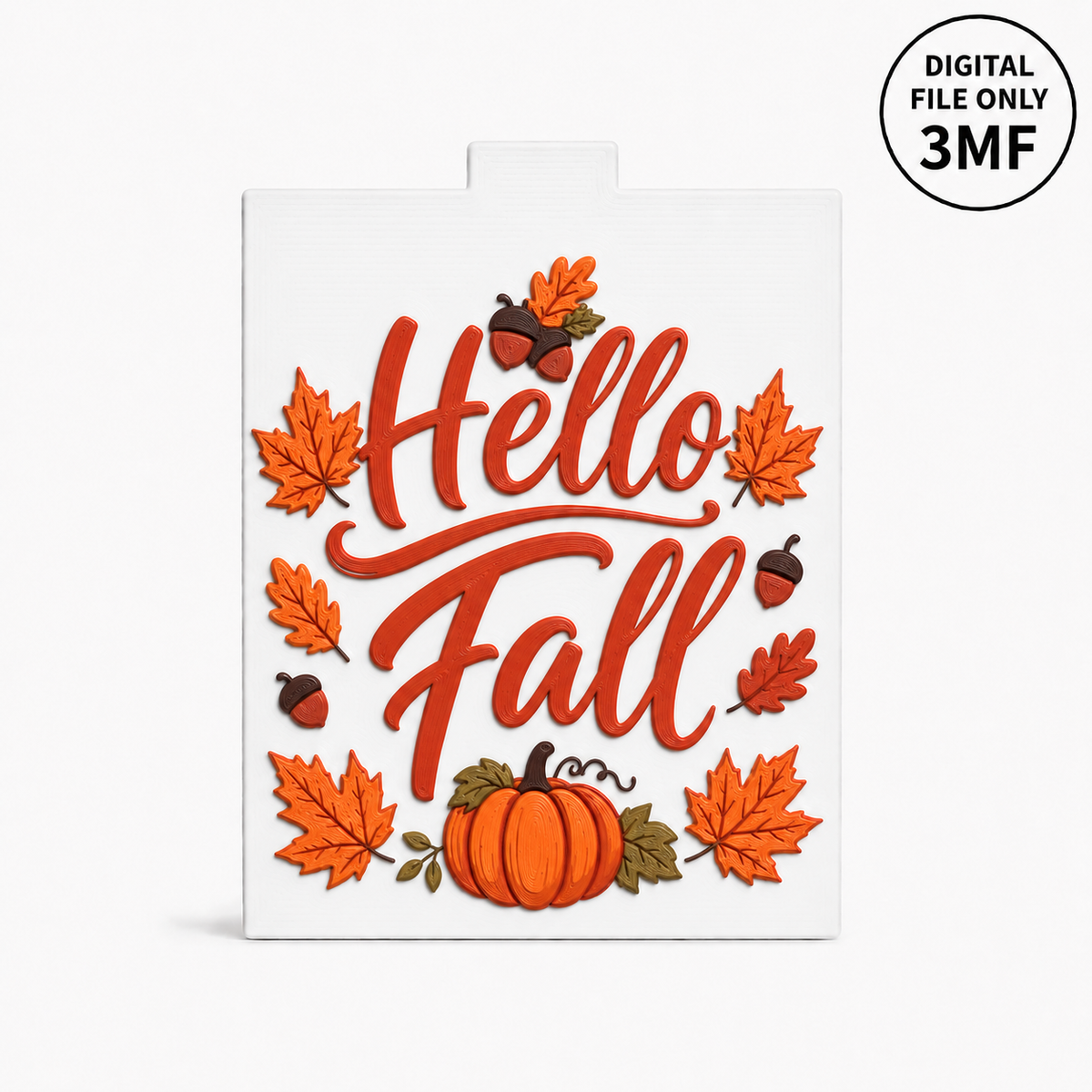 Fall Vibes Interchangeable Tissue Box Front Cover Only – 3MF- Digital File