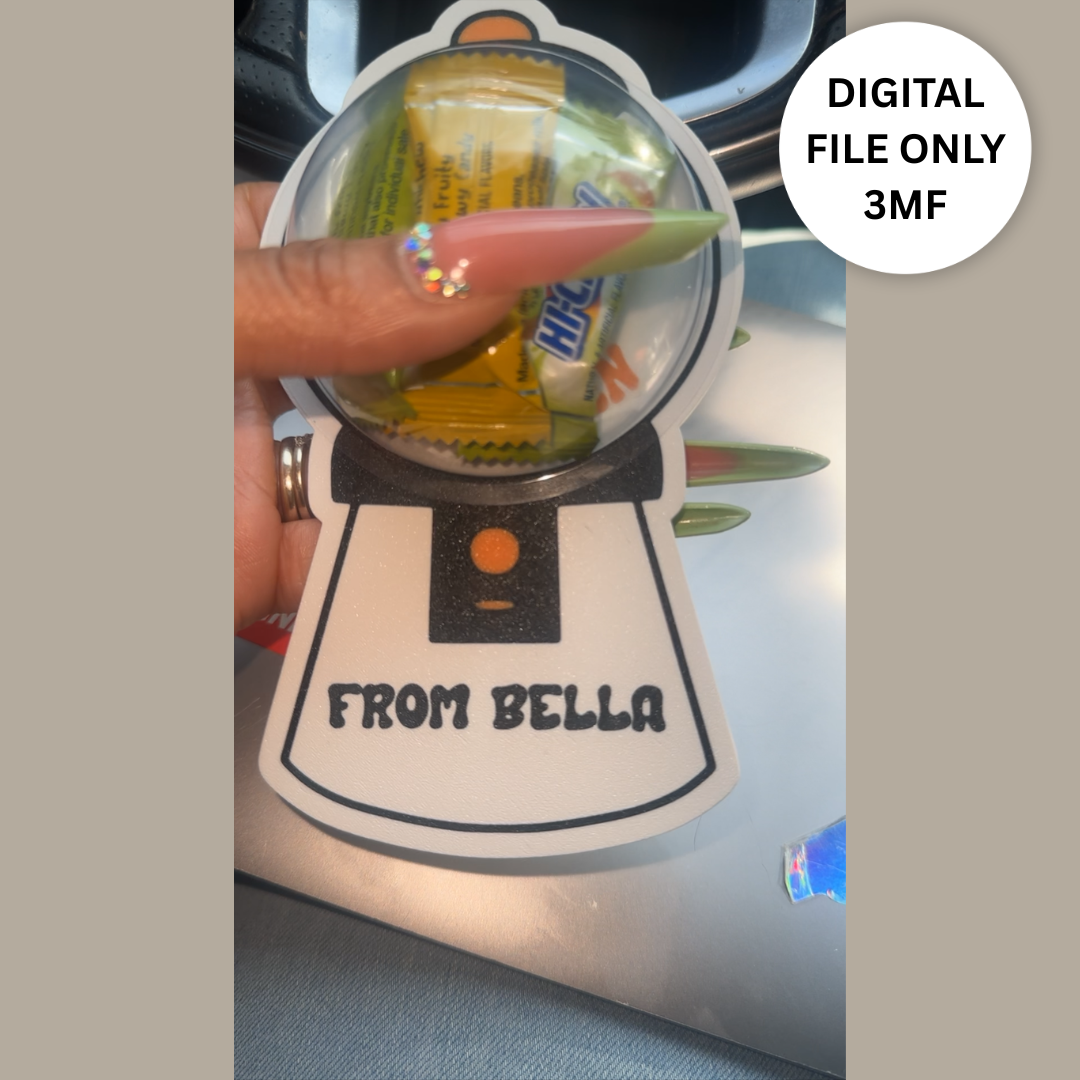 Custom Halloween Candy Card – Digital 3MF File