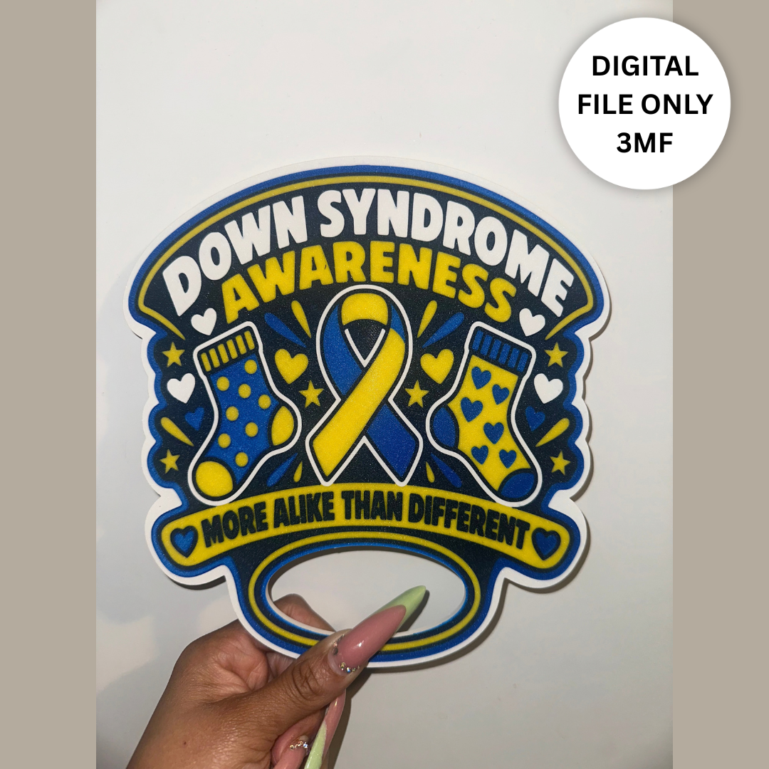 Down Syndrome 3D Hand Fan – Digital 3MF File Only
