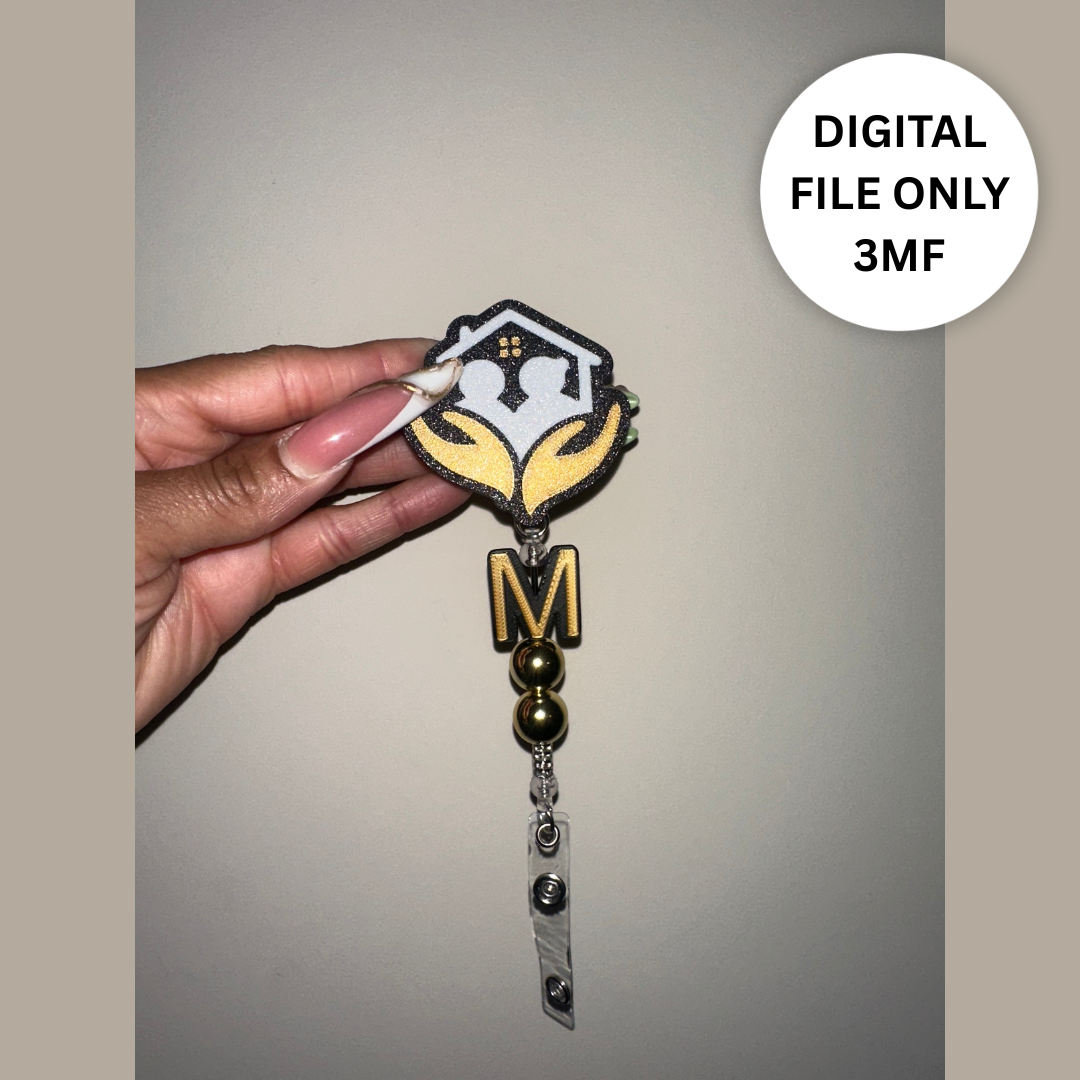 Nursing Home/Healthcare Badge Reel – Digital 3MF File Only