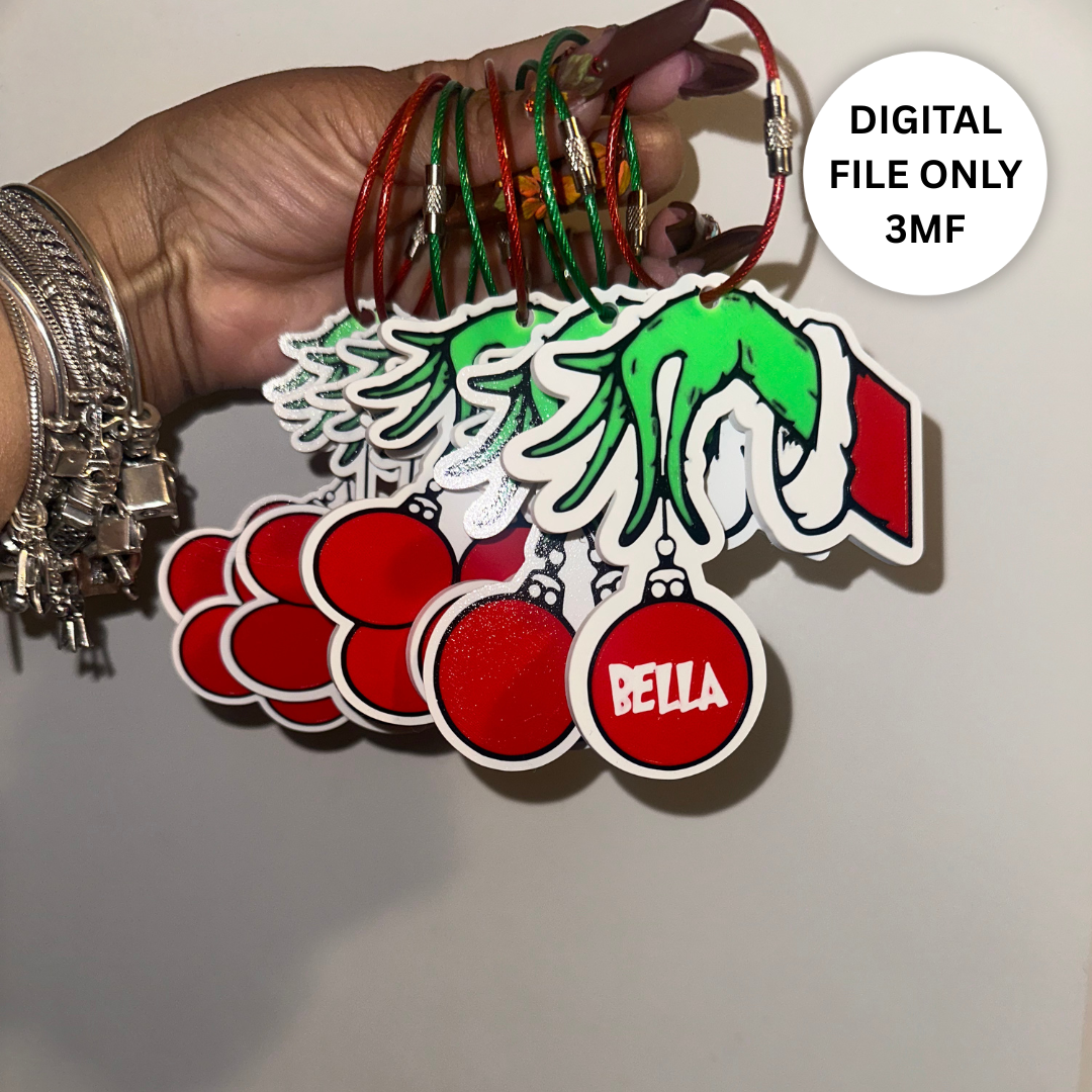 Green Monster Hand Ornament – Digital 3MF File Only