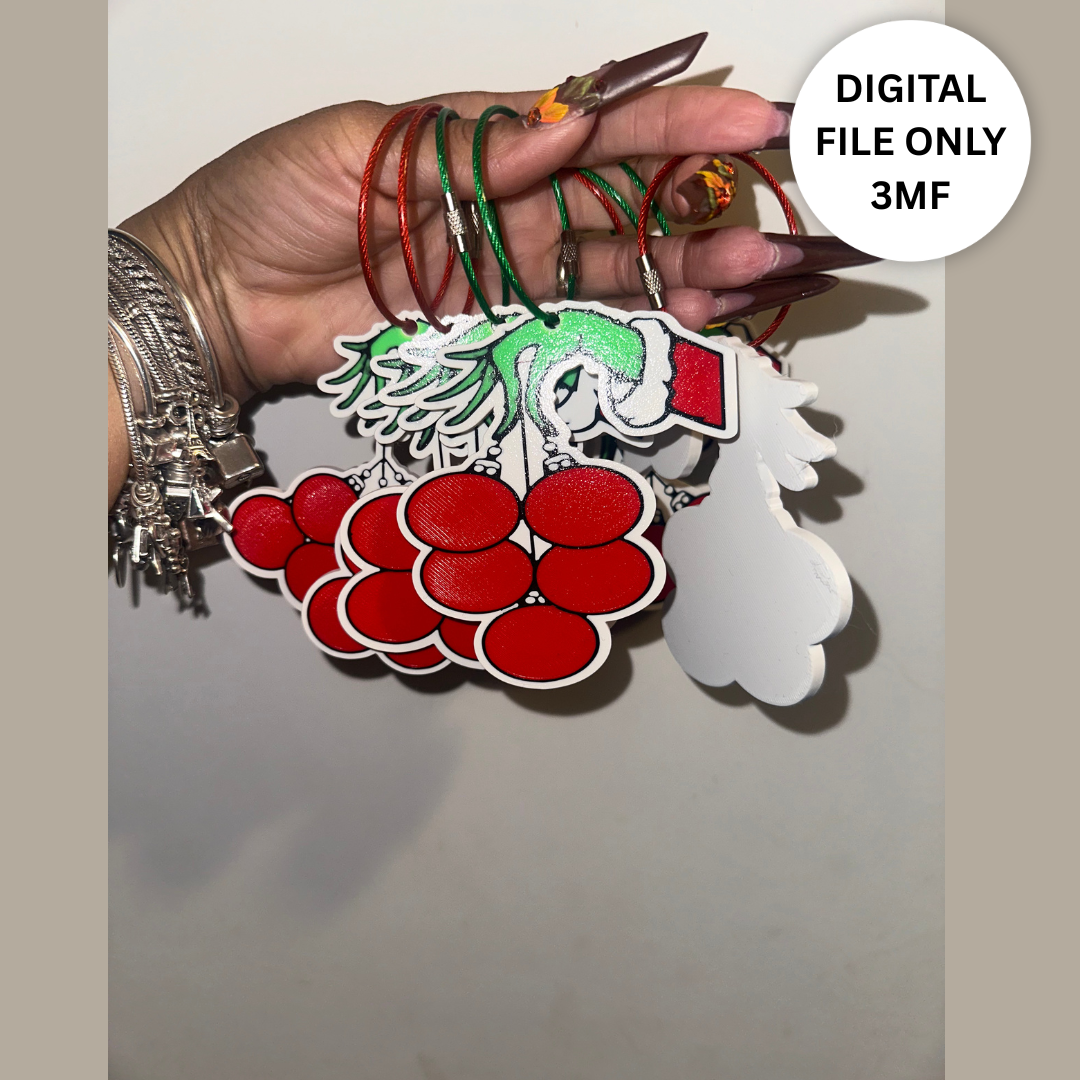 Green Monster Hand Ornament – Digital 3MF File Only