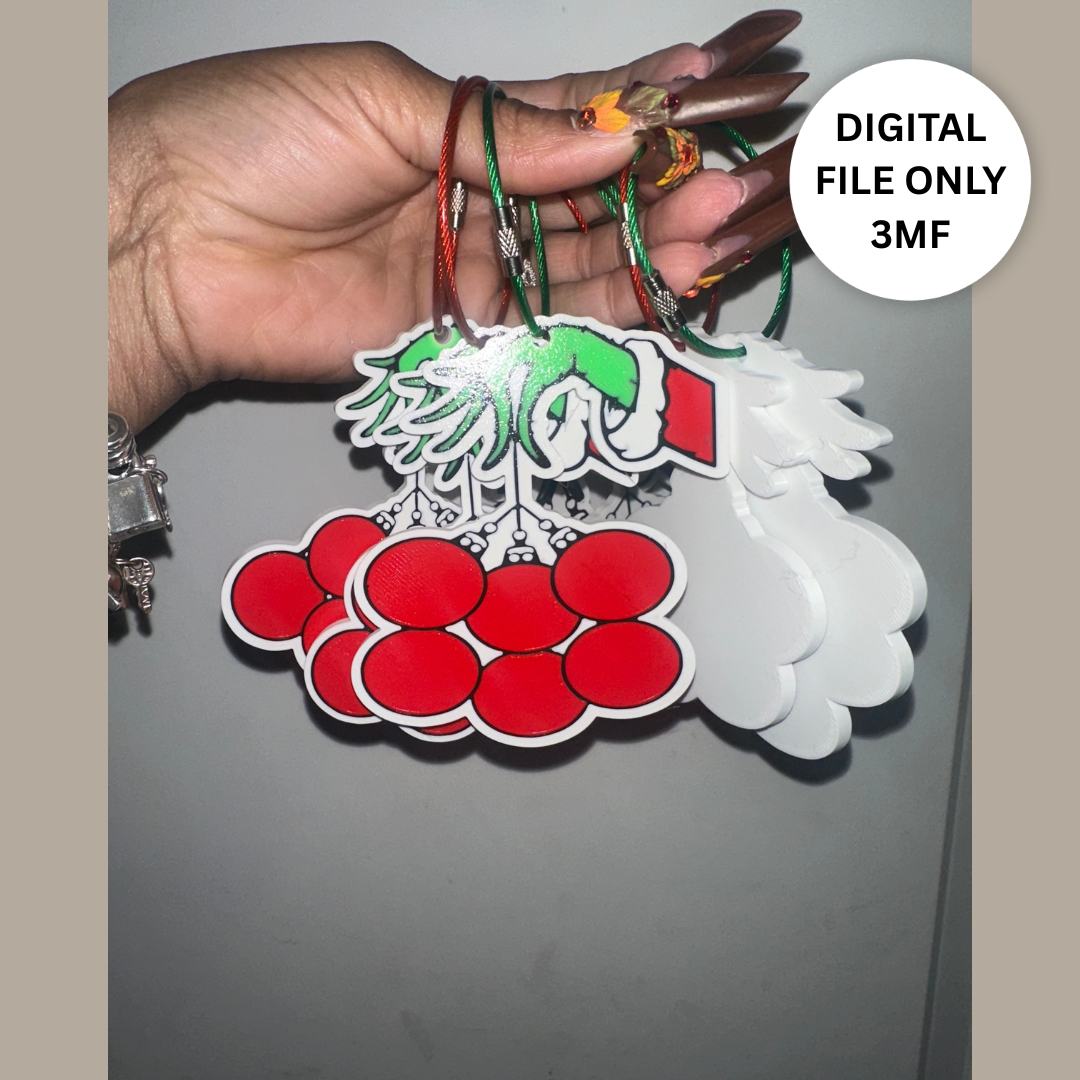 Green Monster Hand Ornament – Digital 3MF File Only