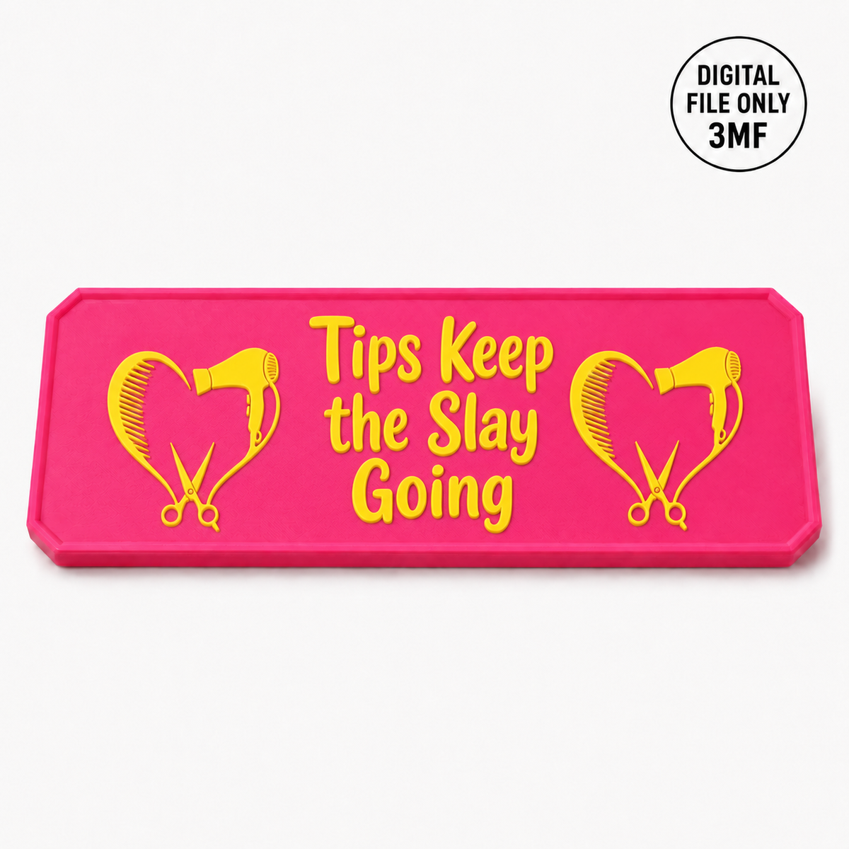 Custom Hairstylist Plaque for Tip Jar – 3MF- Digital File