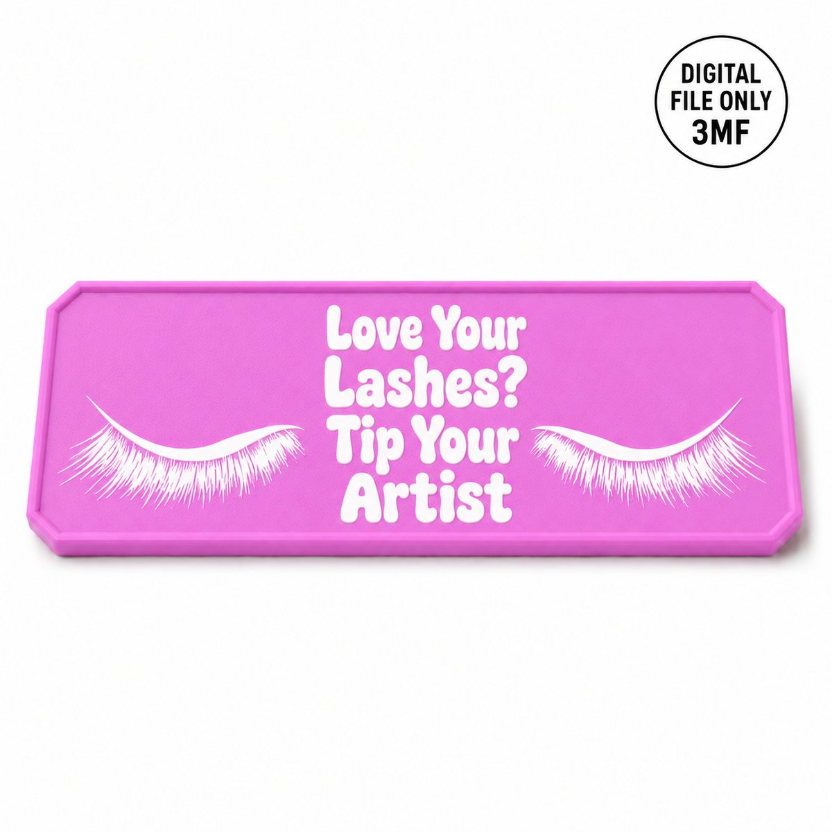 Custom Lash Artist Plaques for Tip Jar – 3MF- Digital File