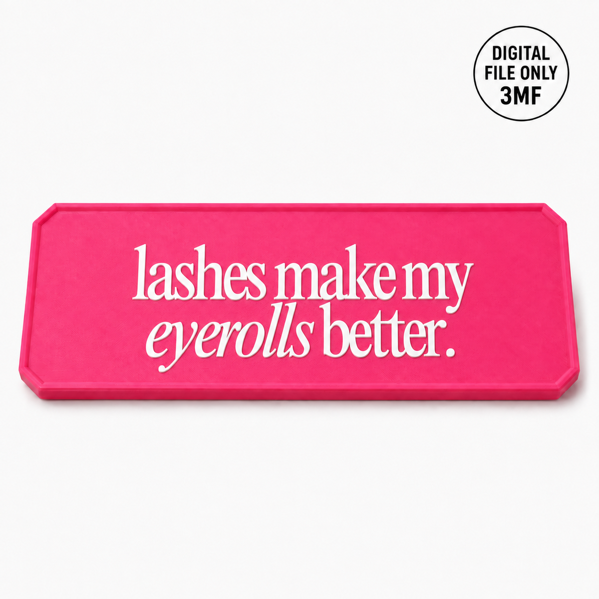 Custom Lash Artist Plaques for Tip Jar – 3MF- Digital File