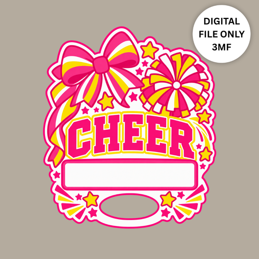Cheer 3D Hand Fan – Digital 3MF File Only