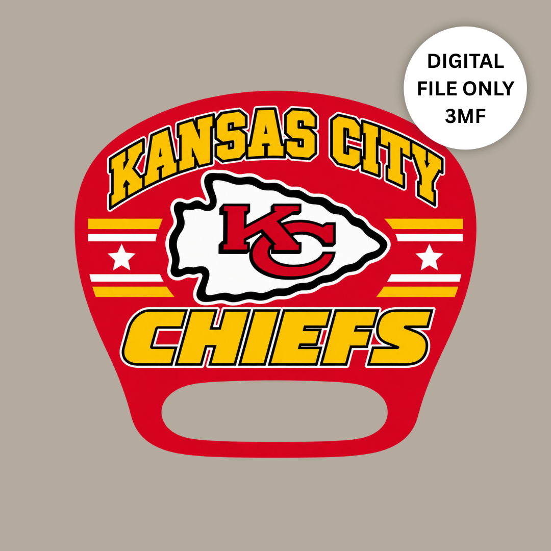 KC CHEEFS 3D Hand Fan – Digital 3MF File Only