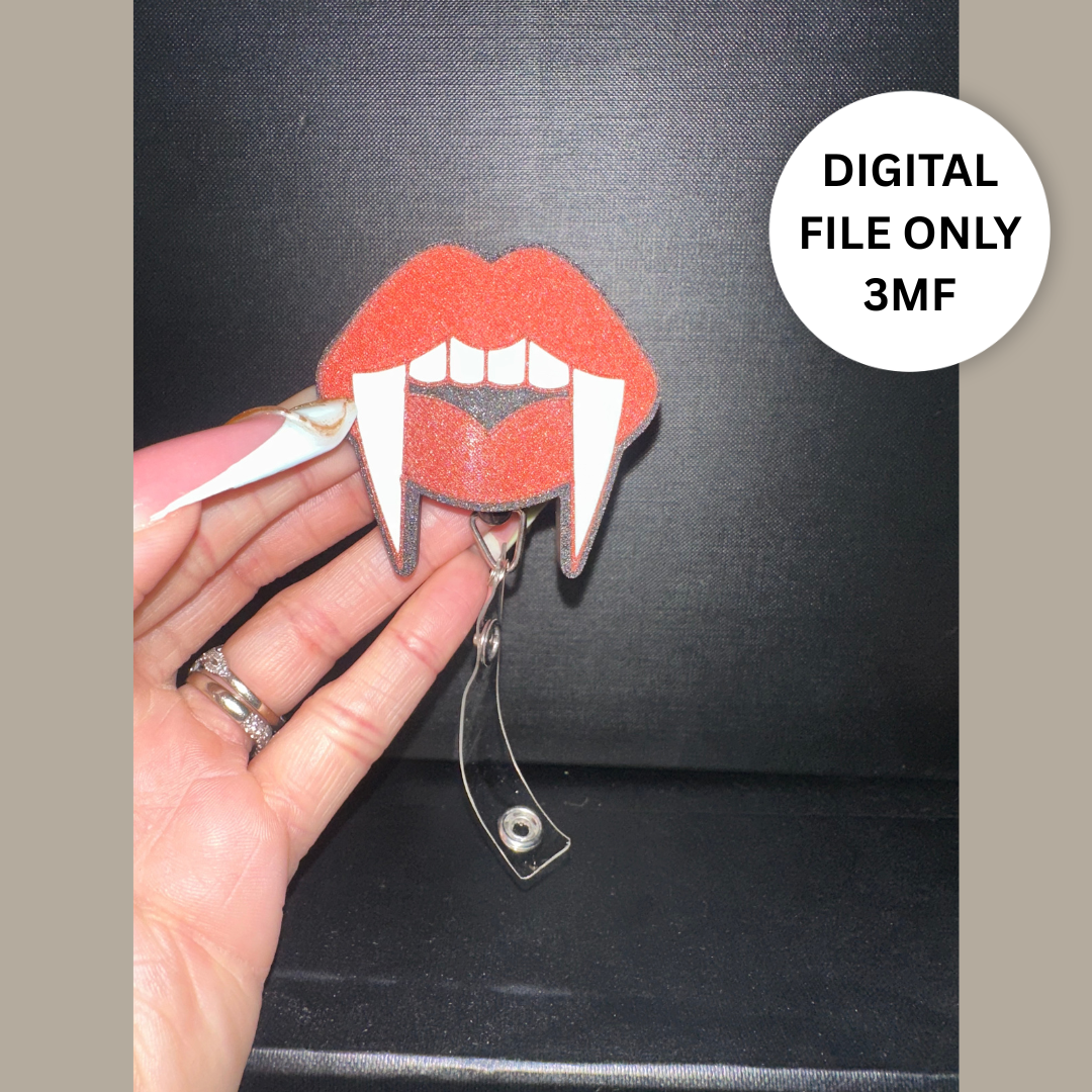 Fangs Badge Reel – Digital 3MF File Only