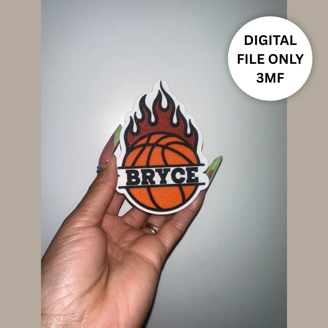 Customizable Baketball Player Pin – Digital 3MF File