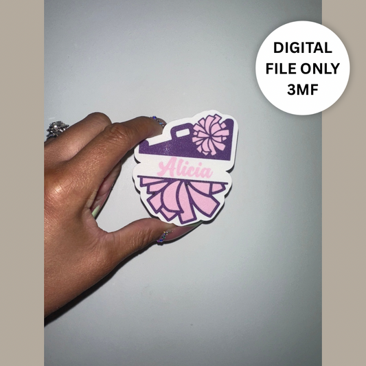 Customizable Cheer Pin – Digital 3MF File
